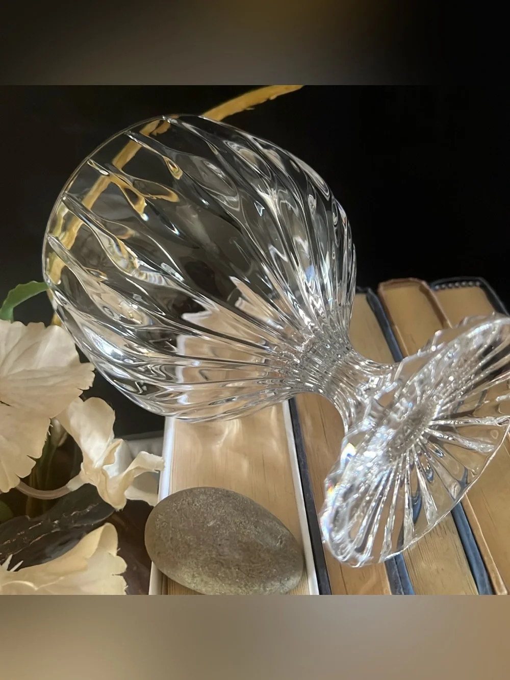 Mikasa Park Lane Vintage Clear Blown Lead Crystal Water Wine Glass Goblet